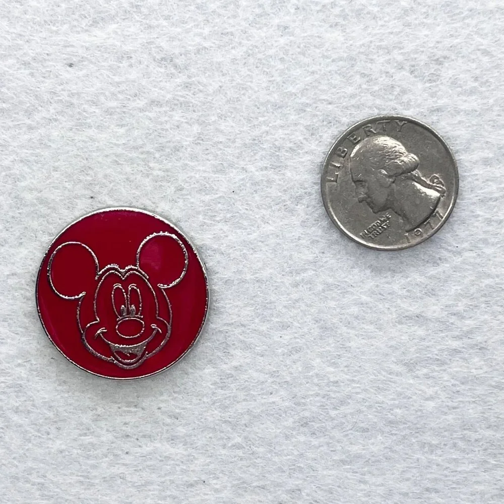 🔮 5/$25 Disney‎ Red Mickey Mouse Pin